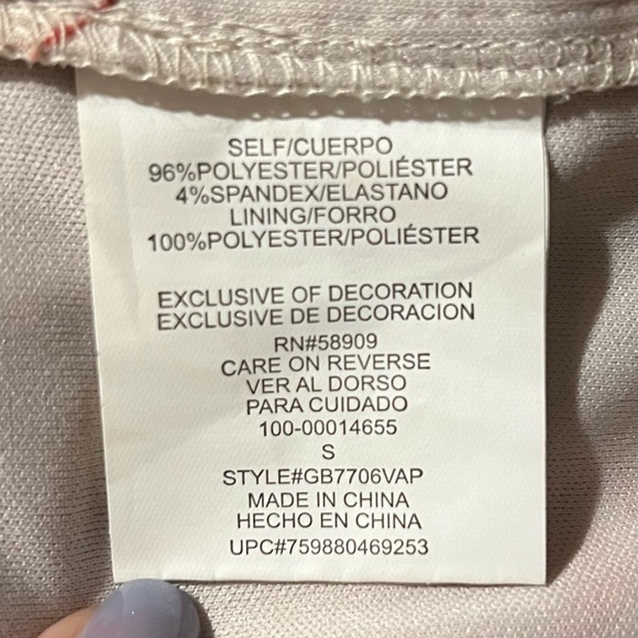 GB GIANNI BINI Women’s Jewel Neck Dress Zip Back 3/4 Sleeve Boho - Picture 8 of 8